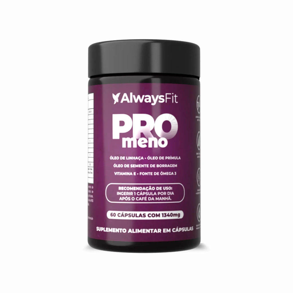 Embalagem de Pro Meno, da Always Fit, para identificação do produto.